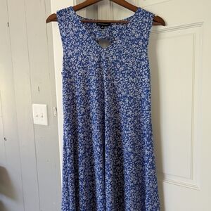 Fortune + Ivy Stitch Fix Blue and White Sleeveless Sundress